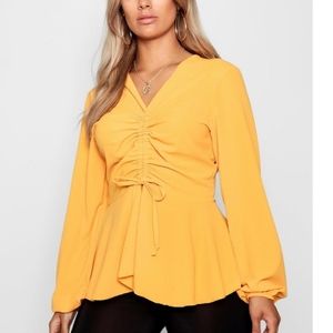 Boohoo Plus Size ➕️ Peplum Shirt